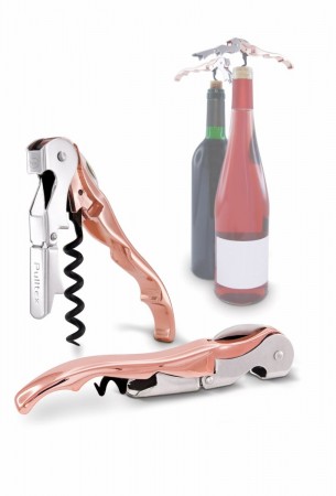 Vinåpner Pulltaps Classic roségull med etui